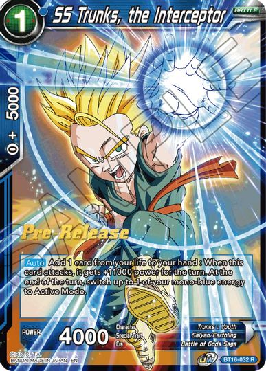 SS Trunks, the Interceptor (BT16-032) [Realm of the Gods Prerelease Promos] | Enigma On Main