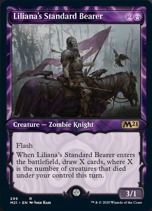 Liliana's Standard Bearer (Showcase) [Core Set 2021] | Enigma On Main