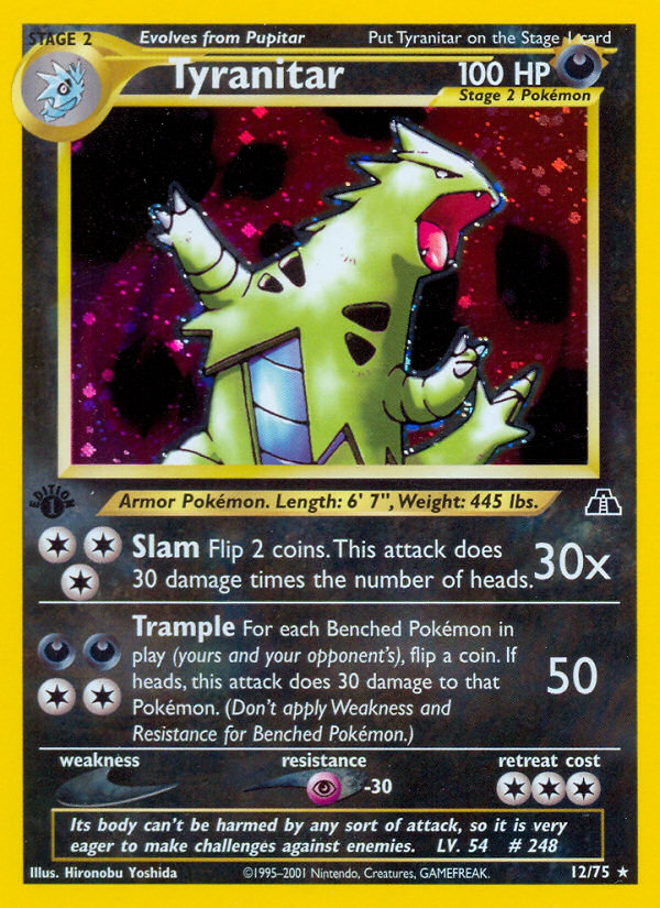 Tyranitar (12/75) [Neo Discovery 1st Edition] | Enigma On Main