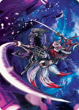 Blade-Blizzard Kitsune Art Card [Kamigawa: Neon Dynasty Art Series] | Enigma On Main