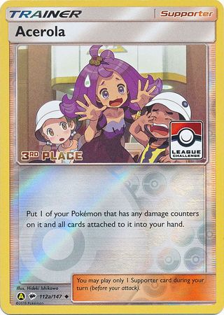 Acerola (112a/147) (League Promo 3rd Place) [Sun & Moon: Burning Shadows] | Enigma On Main