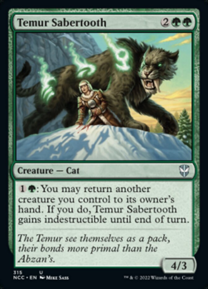 Temur Sabertooth [Streets of New Capenna Commander] | Enigma On Main