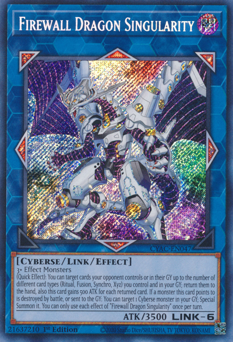 Firewall Dragon Singularity [CYAC-EN047] Secret Rare | Enigma On Main