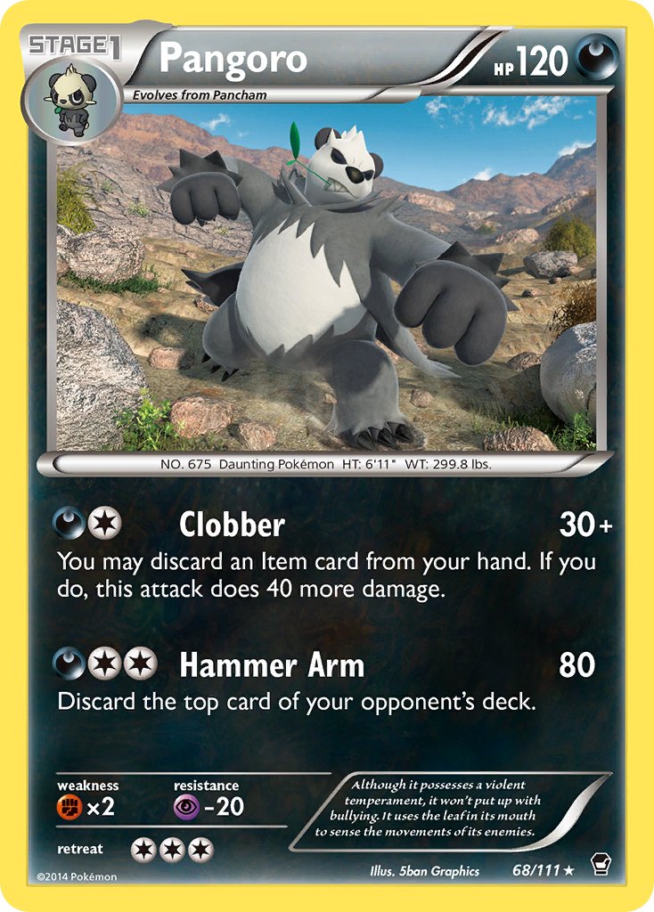 Pangoro (68/111) (Theme Deck Exclusive) [XY: Furious Fists] | Enigma On Main