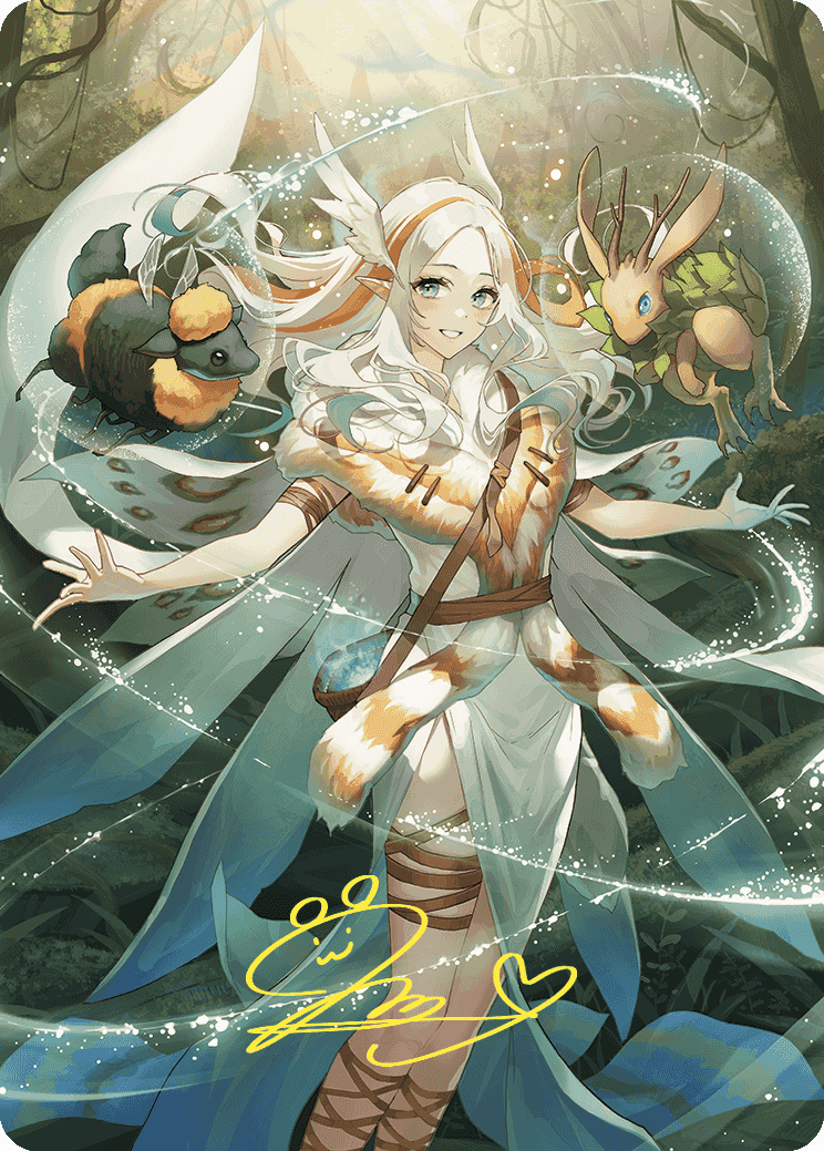 Greater Auramancy Anime Art Card (Gold-Stamped Signature) [Wilds of Eldraine Art Series] | Enigma On Main