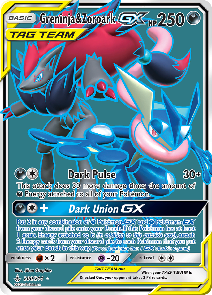 Greninja & Zoroark GX (200/214) [Sun & Moon: Unbroken Bonds] | Enigma On Main