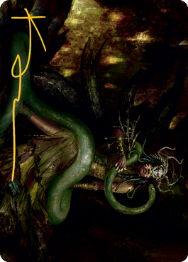 Saryth, the Viper's Fang Art Card (Gold-Stamped Signature) [Innistrad: Midnight Hunt Art Series] | Enigma On Main