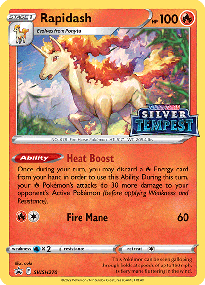 Rapidash (SWSH270) (Prerelease) [Sword & Shield: Black Star Promos] | Enigma On Main