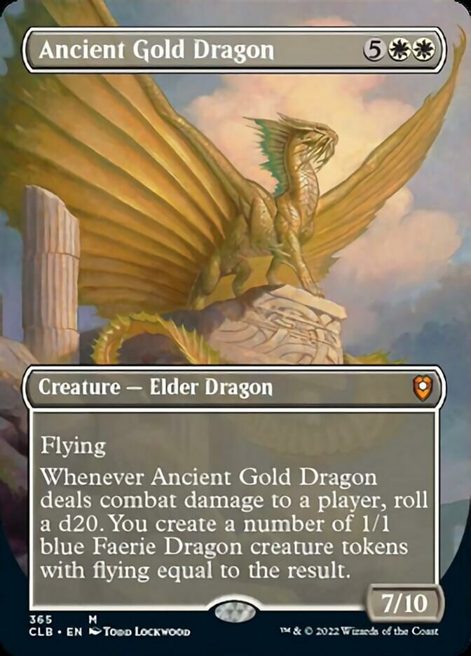 Ancient Gold Dragon (Borderless Alternate Art) [Commander Legends: Battle for Baldur's Gate] | Enigma On Main