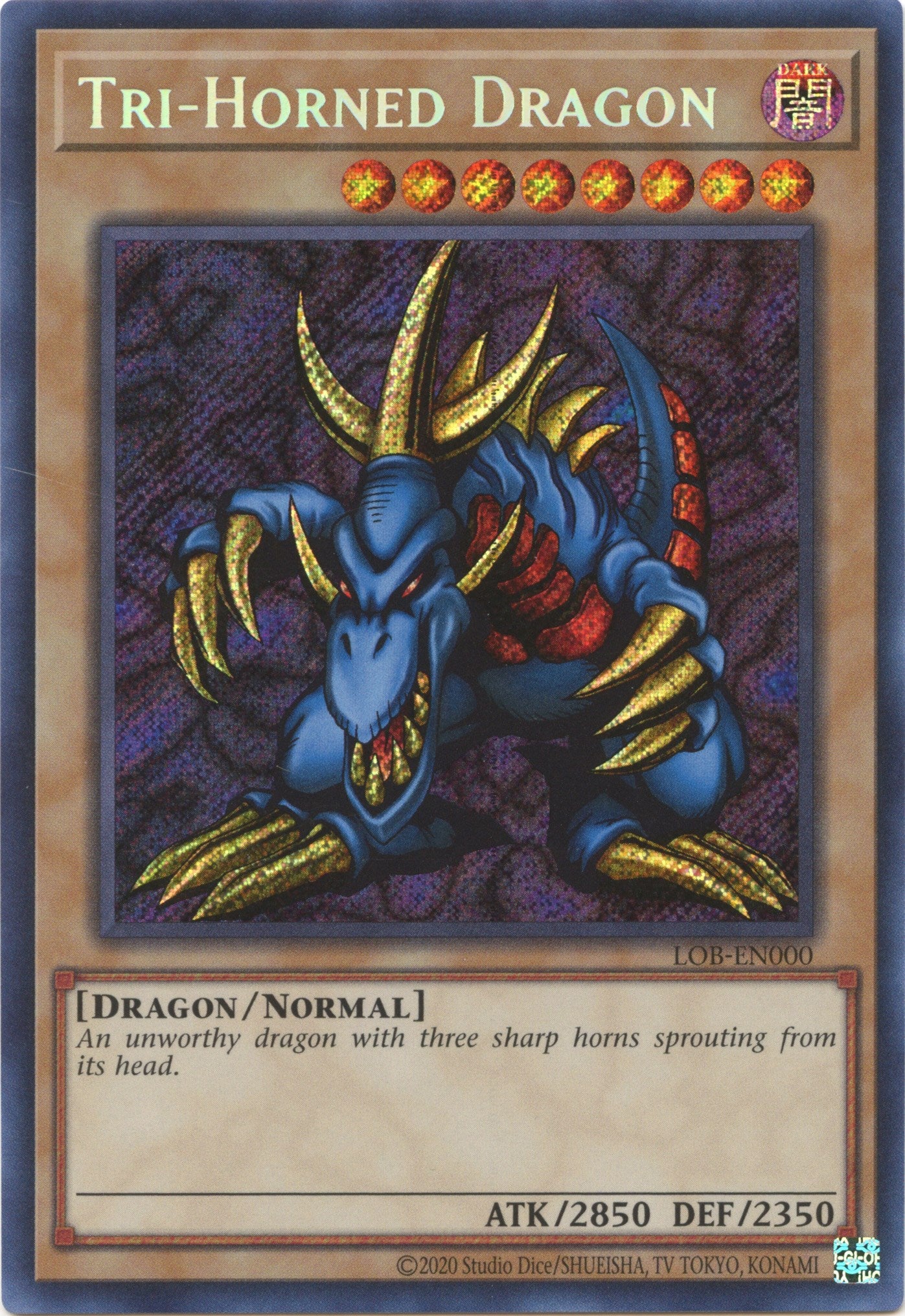 Tri-Horned Dragon (25th Anniversary) [LOB-EN000] Secret Rare | Enigma On Main