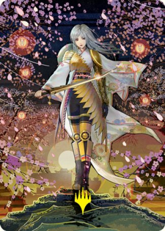 The Wandering Emperor 2 Art Card (Gold-Stamped Signature) [Kamigawa: Neon Dynasty Art Series] | Enigma On Main