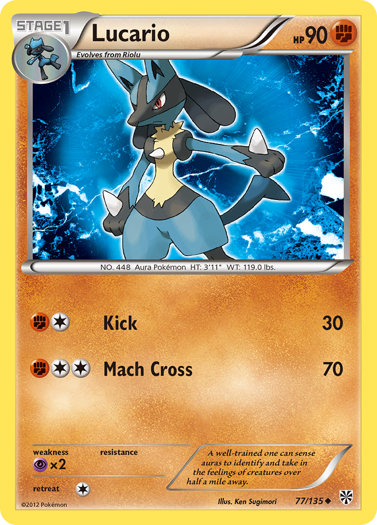 Lucario (77/135) [Black & White: Plasma Storm] | Enigma On Main