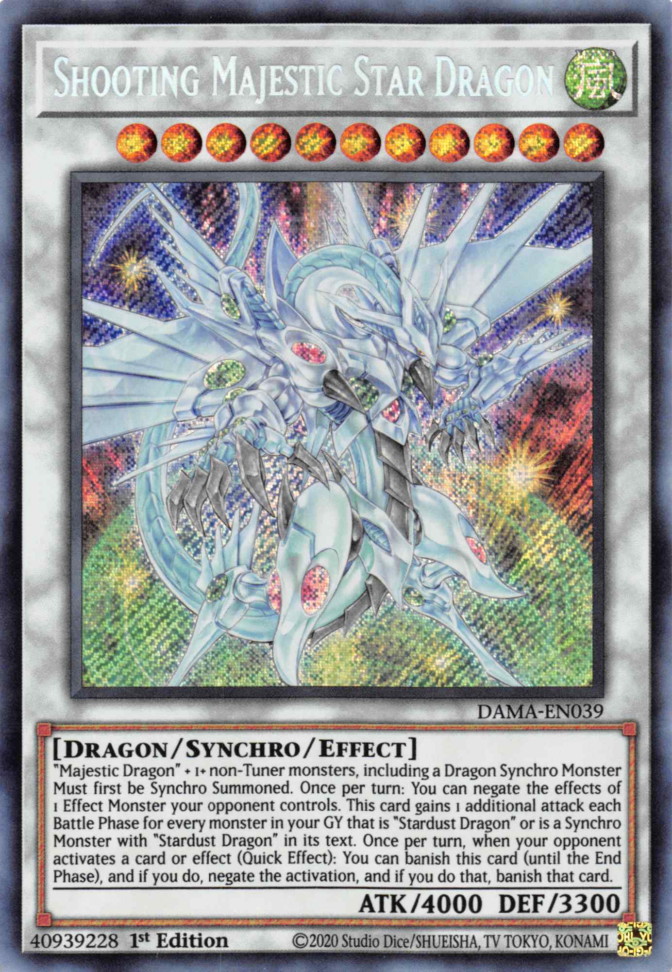 Shooting Majestic Star Dragon [DAMA-EN039] Secret Rare | Enigma On Main