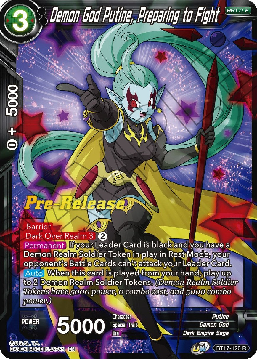 Demon God Putine, Preparing to Fight (BT17-120) [Ultimate Squad Prerelease Promos] | Enigma On Main