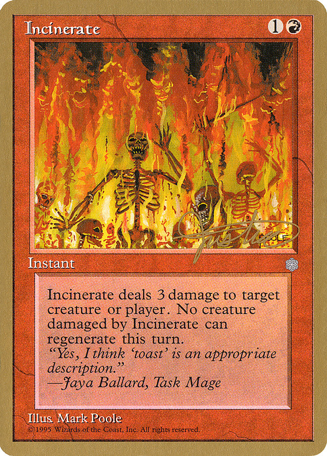 Incinerate (Mark Justice) [Pro Tour Collector Set] | Enigma On Main