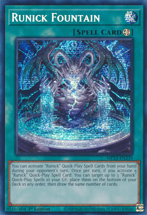 Runick Fountain [MP23-EN239] Prismatic Secret Rare | Enigma On Main