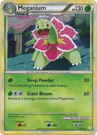Meganium (26/123) (Cracked Ice Holo) [HeartGold & SoulSilver: Base Set] | Enigma On Main