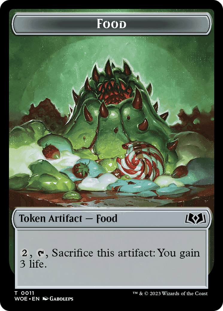 Mouse // Food (0011) Double-Sided Token [Wilds of Eldraine Tokens] | Enigma On Main