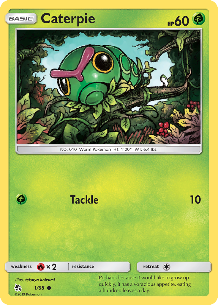 Caterpie (1/68) [Sun & Moon: Hidden Fates] | Enigma On Main