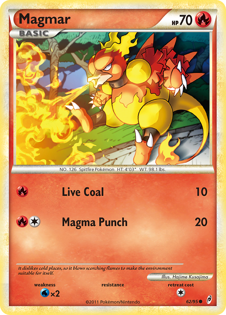 Magmar (62/95) [HeartGold & SoulSilver: Call of Legends] | Enigma On Main