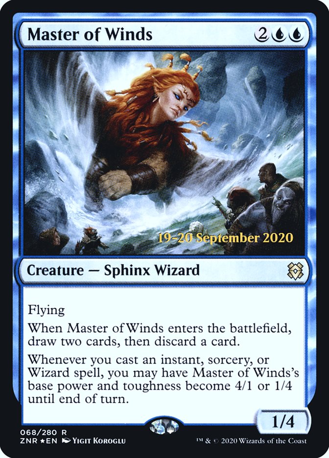 Master of Winds  [Zendikar Rising Prerelease Promos] | Enigma On Main