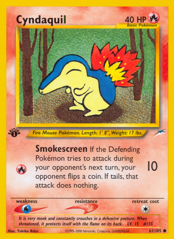 Cyndaquil (61/105) [Neo Destiny 1st Edition] | Enigma On Main