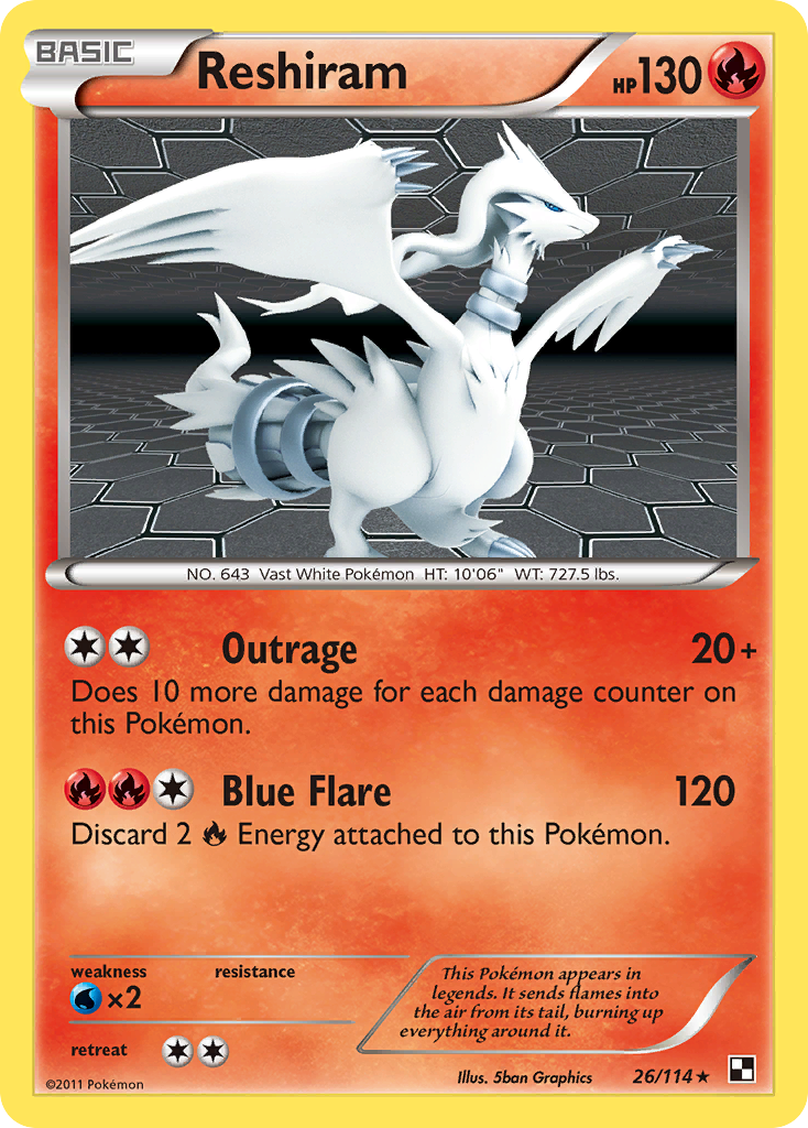 Reshiram (26/114) [Black & White: Base Set] | Enigma On Main