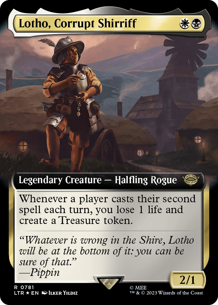 Lotho, Corrupt Shirriff (Extended Art) (Surge Foil) [The Lord of the Rings: Tales of Middle-Earth] | Enigma On Main