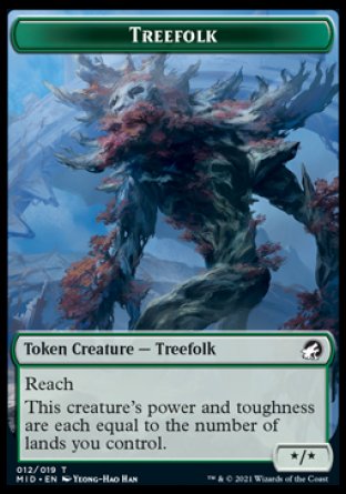 Treefolk Token [Innistrad: Midnight Hunt Tokens] | Enigma On Main