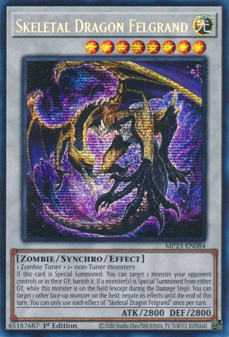 Skeletal Dragon Felgrand [MP23-EN084] Prismatic Secret Rare | Enigma On Main