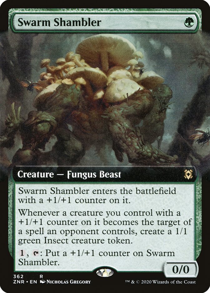 Swarm Shambler (Extended Art) [Zendikar Rising] | Enigma On Main