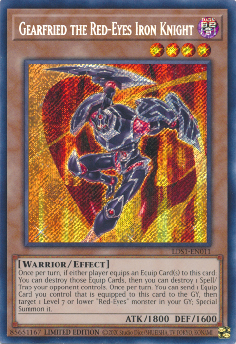 Gearfried the Red-Eyes Iron Knight [LDS1-EN011] Secret Rare | Enigma On Main