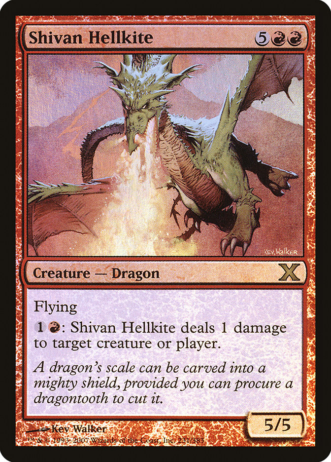 Shivan Hellkite (Premium Foil) [Tenth Edition] | Enigma On Main