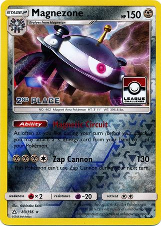 Magnezone (83/156) (League Promo 2nd Place) [Sun & Moon: Ultra Prism] | Enigma On Main