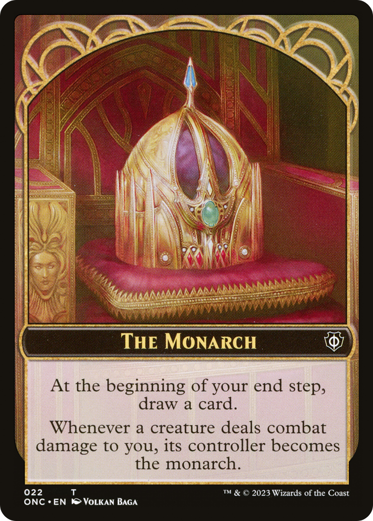 The Monarch // Golem Double-Sided Token [Phyrexia: All Will Be One Commander Tokens] | Enigma On Main