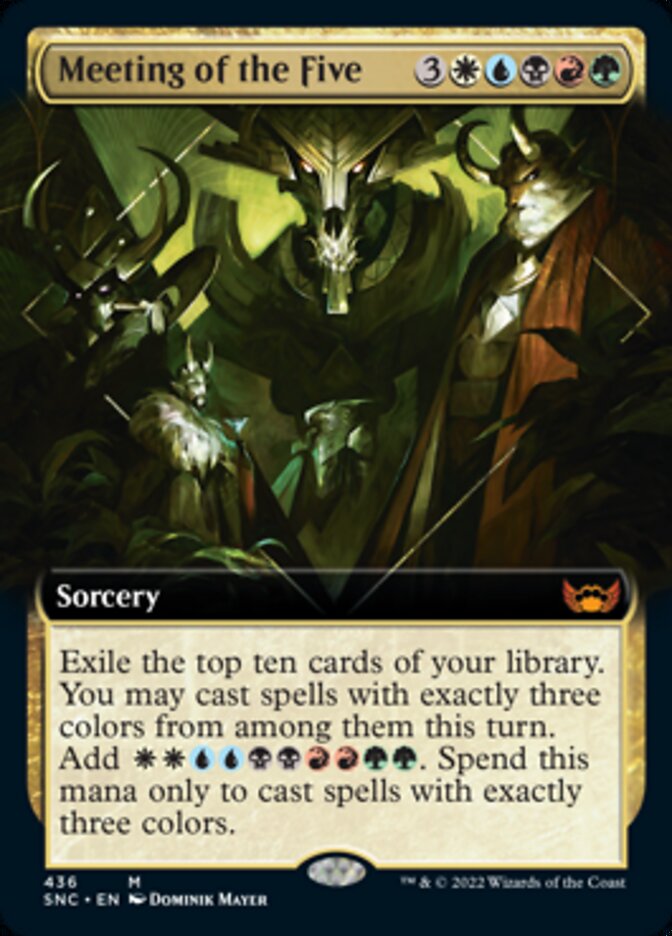 Meeting of the Five (Extended Art) [Streets of New Capenna] | Enigma On Main