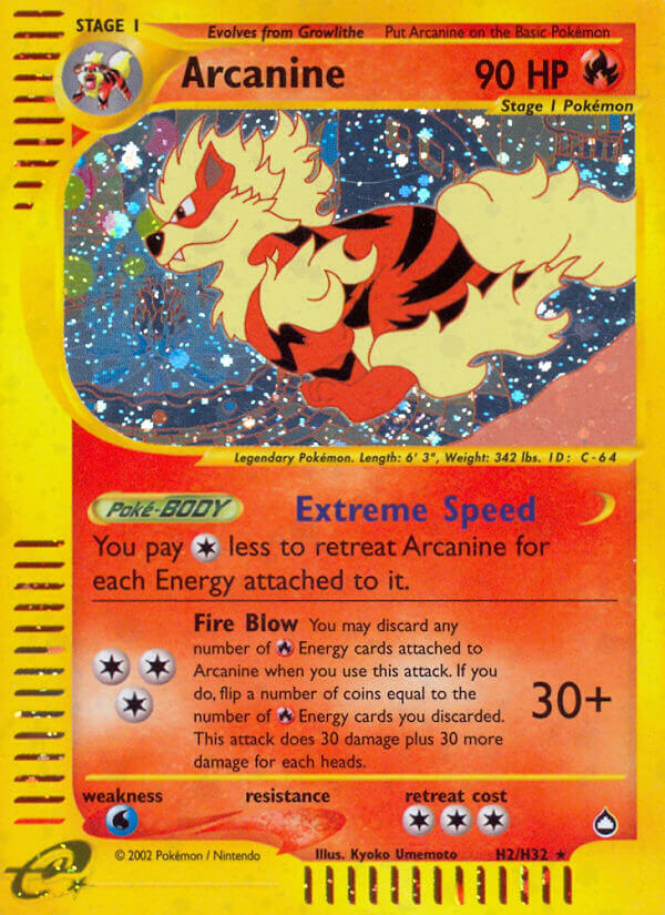 Arcanine (H2/H32) [Aquapolis] | Enigma On Main