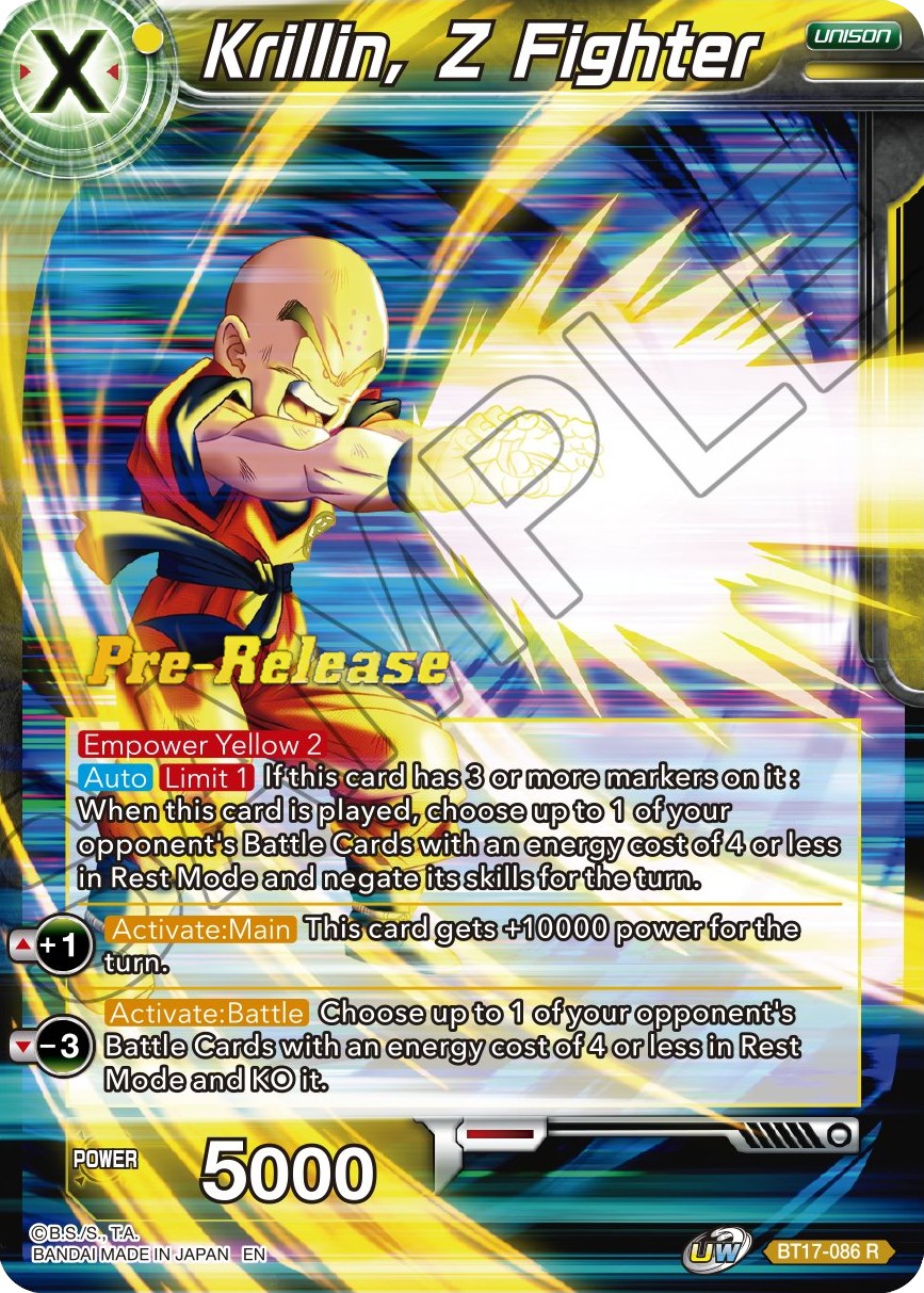 Krillin, Z Fighter (BT17-086) [Ultimate Squad Prerelease Promos] | Enigma On Main