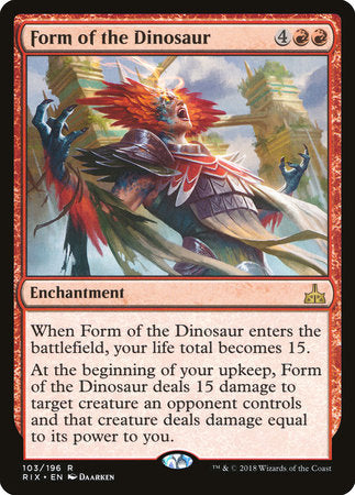 Form of the Dinosaur [Rivals of Ixalan] | Enigma On Main