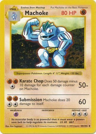 Machoke (34/102) [Base Set Shadowless Unlimited] | Enigma On Main