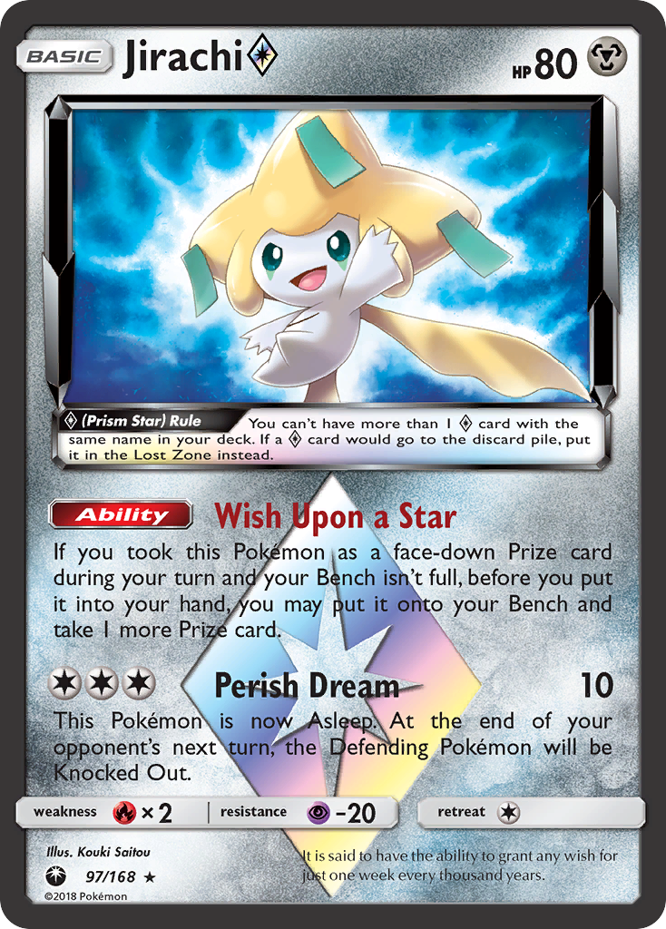 Jirachi (97/168) (Prism Star) [Sun & Moon: Celestial Storm] | Enigma On Main