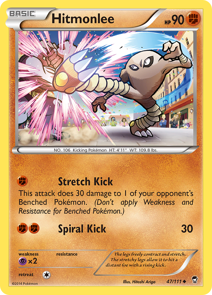 Hitmonlee (47/111) [XY: Furious Fists] | Enigma On Main