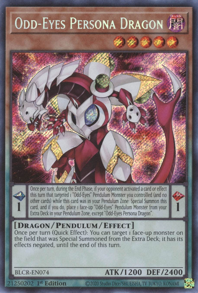 Odd-Eyes Persona Dragon [BLCR-EN074] Secret Rare | Enigma On Main