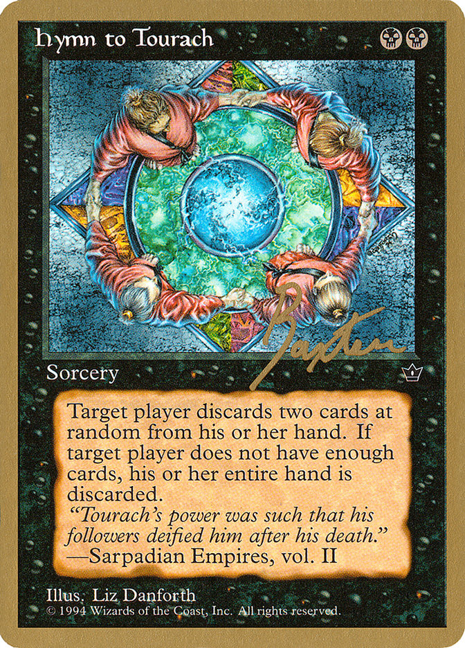 Hymn to Tourach (Circle) (George Baxter) [Pro Tour Collector Set] | Enigma On Main