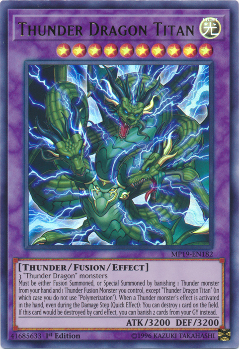 Thunder Dragon Titan [MP19-EN182] Ultra Rare | Enigma On Main