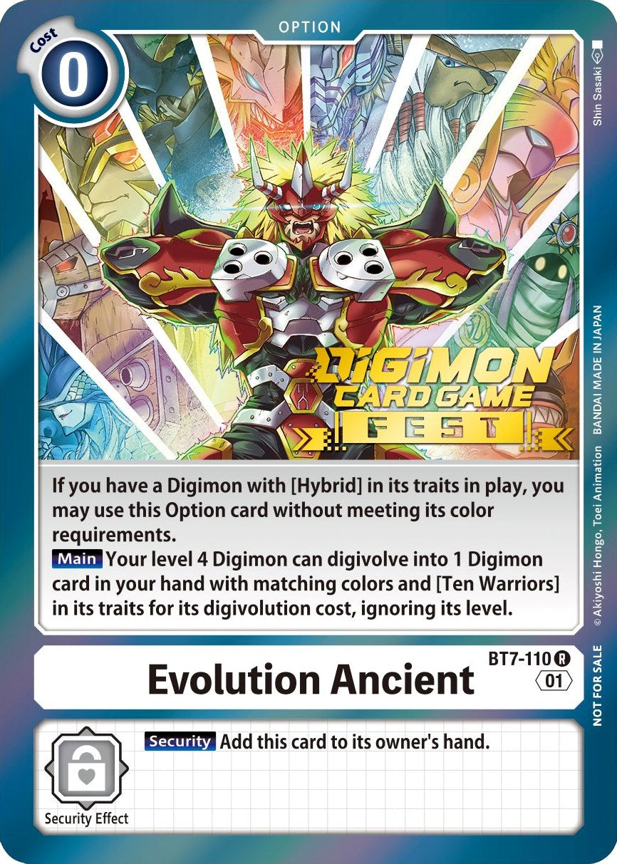 Evolution Ancient [BT7-110] (Digimon Card Game Fest 2022) [Next Adventure Promos] | Enigma On Main