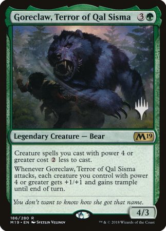 Goreclaw, Terror of Qal Sisma [Core Set 2019 Promos] | Enigma On Main