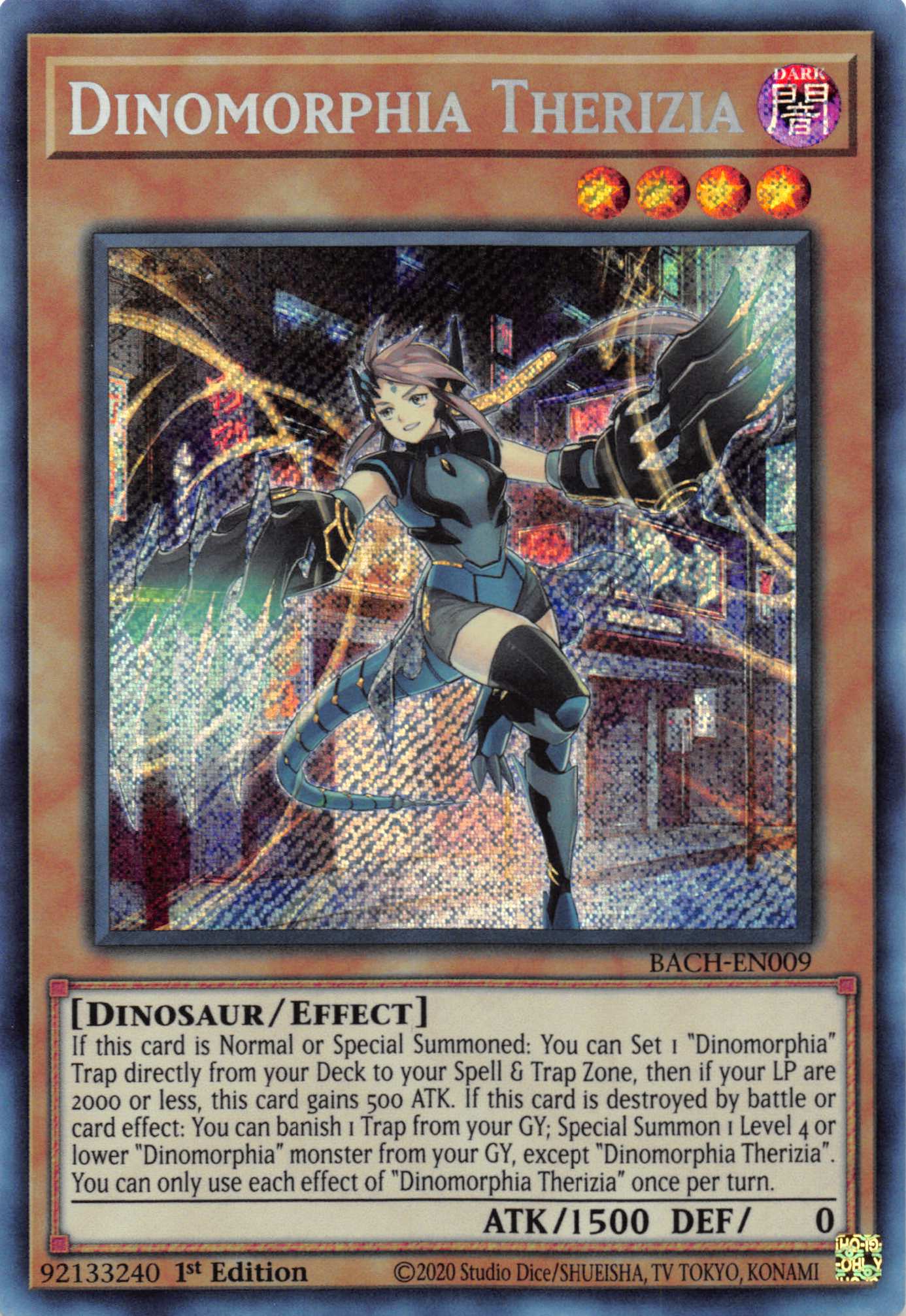 Dinomorphia Therizia [BACH-EN009] Secret Rare | Enigma On Main