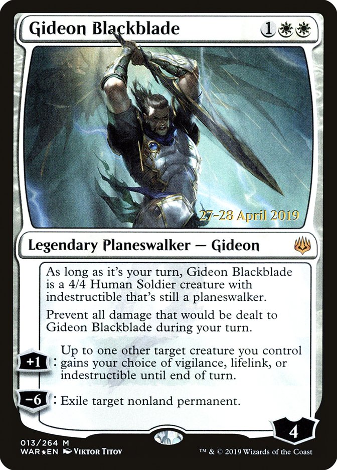 Gideon Blackblade  [War of the Spark Prerelease Promos] | Enigma On Main