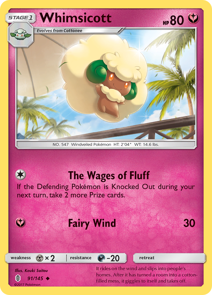 Whimsicott (91/145) [Sun & Moon: Guardians Rising] | Enigma On Main